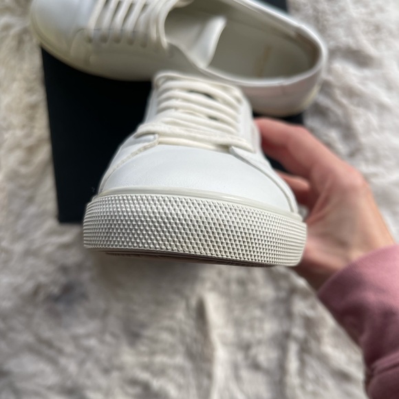 SAINT LAURENT ANDY LOW TOP SNEAKERS IN MOON PLUS. Size 38. - Picture 3 of 12